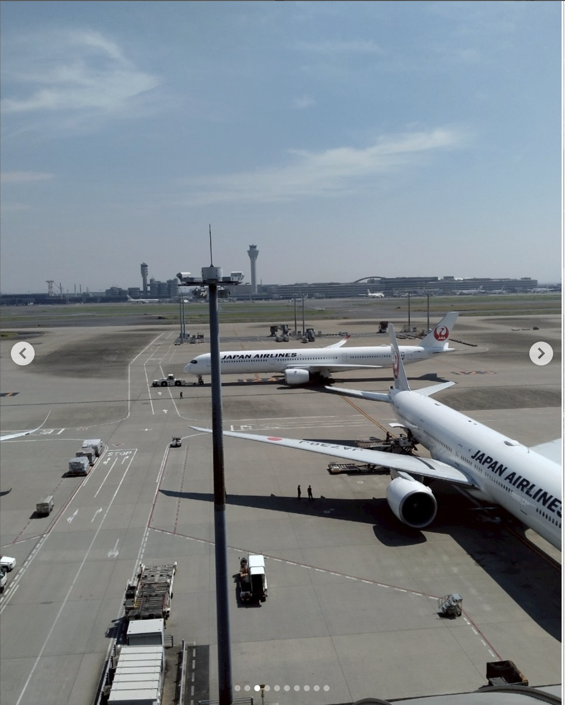 出発する空港の様子